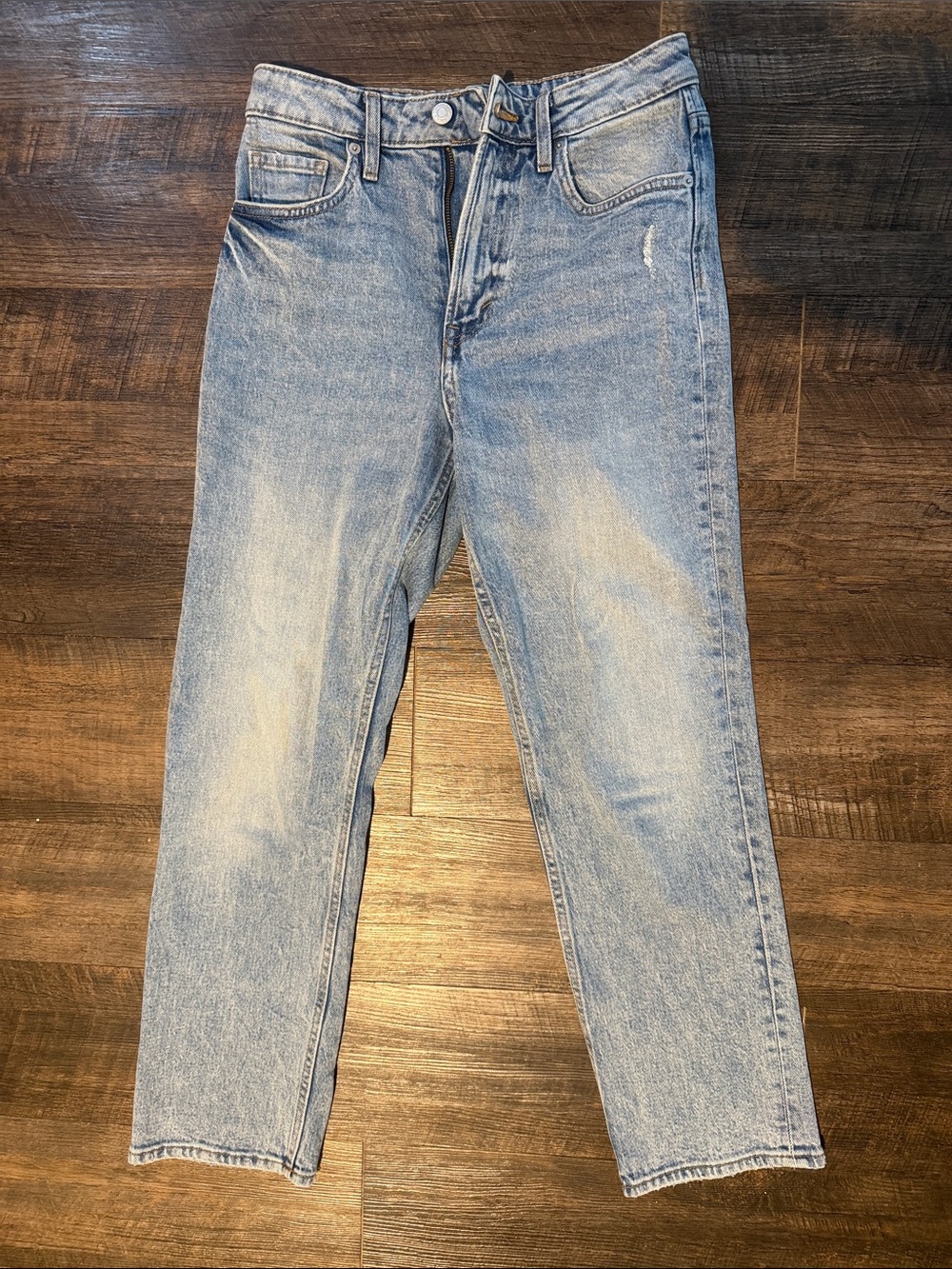 Light Blue Washed Jeans - Classic cropped
